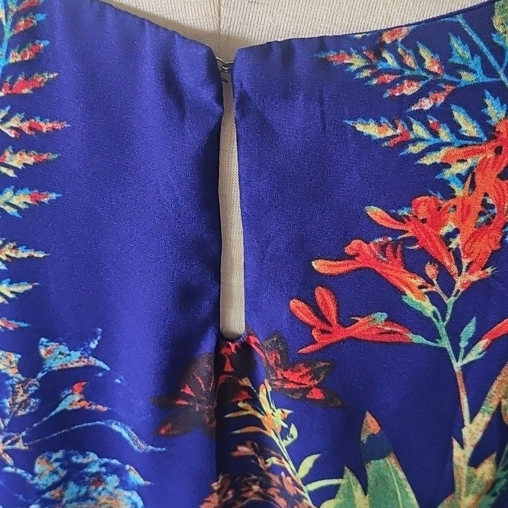 City Streets Purple/Blue Cold Shoulder Floral Print Dress - Picture 5 of 9